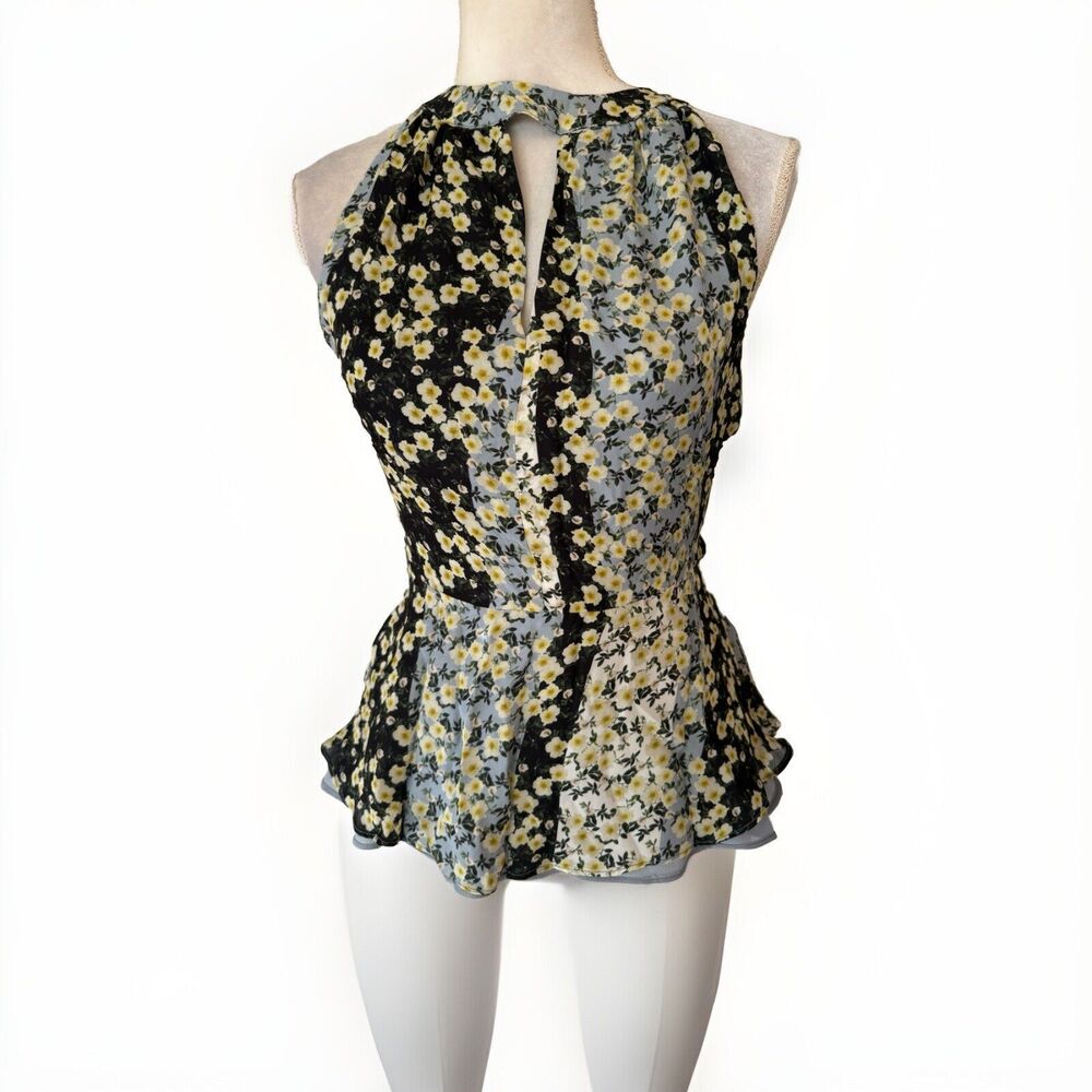 PARKER Alice Peplum Blouse Floral, Small